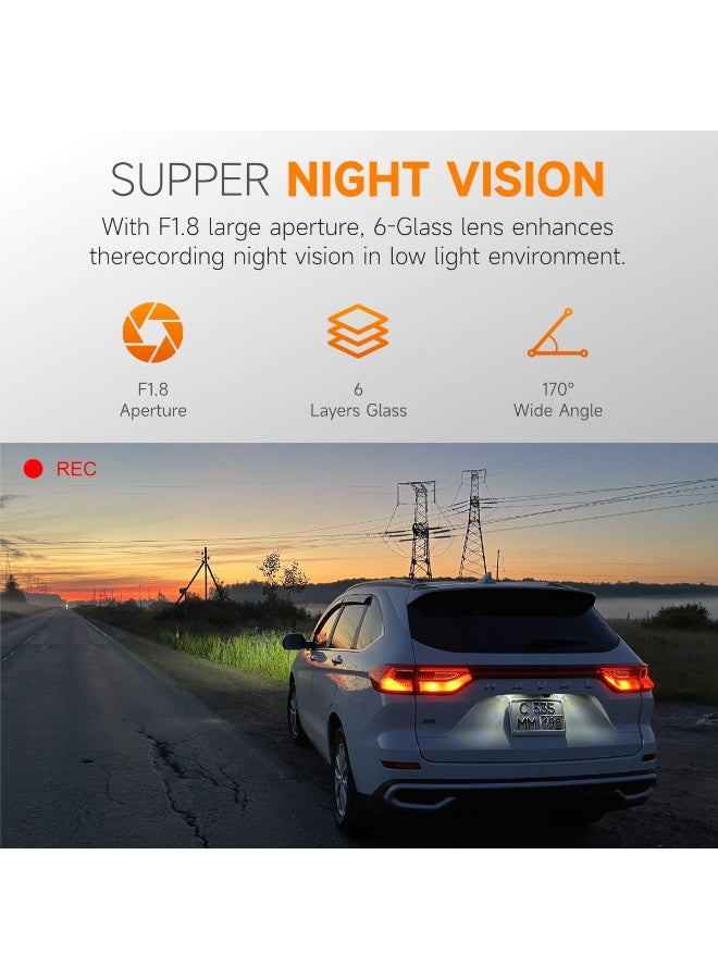 High and low temperature resistant 4K recorder with 2.89-inch large screen + WiFi connectivity, includes a free 64G high-speed memory card. - Image 3